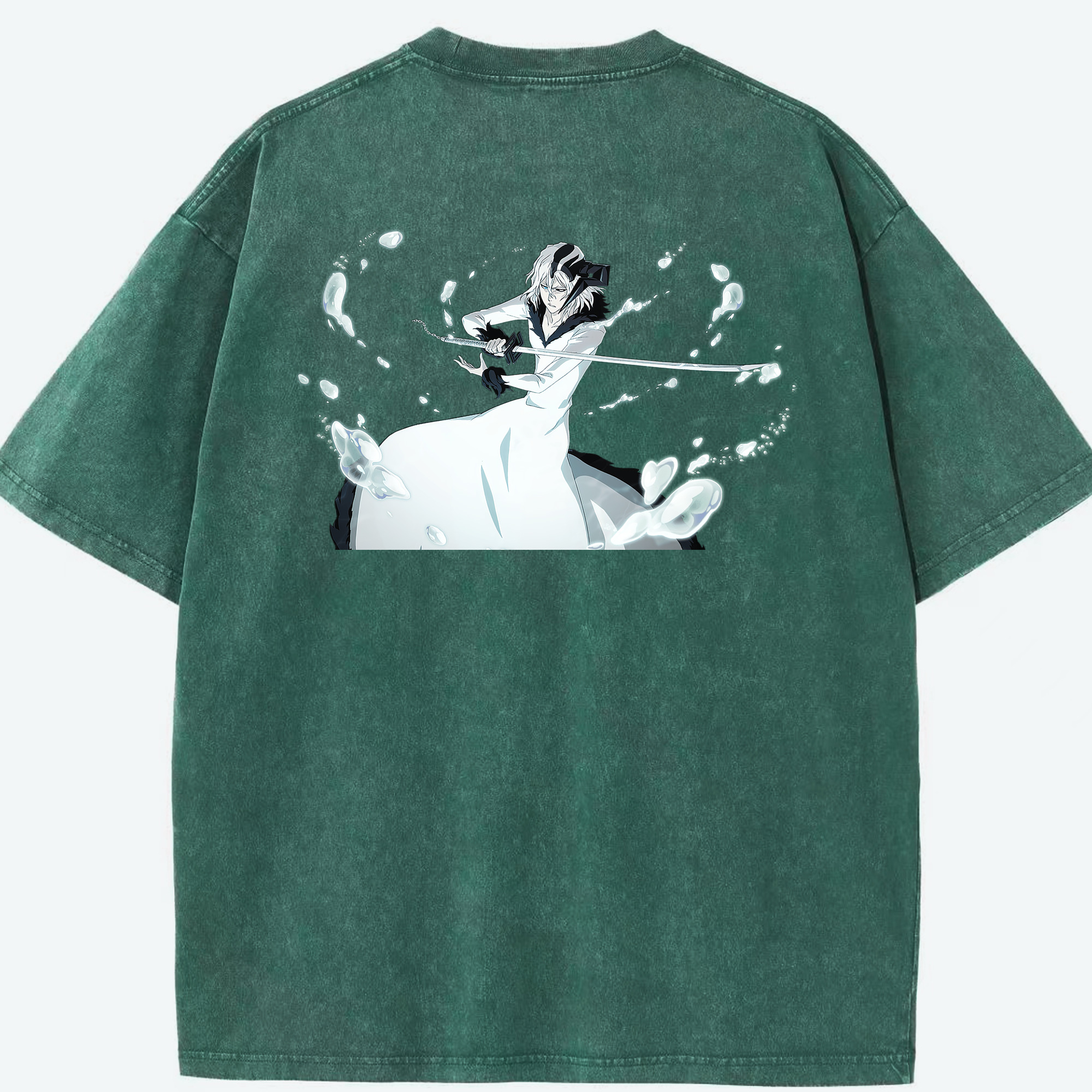 （画像用） ブリーチ 黒崎一護（くろさき いちご）BLEACH Kurosaki Ichigo 綿100% ヴィンテージ風 半袖Tシャツ（背面プリント）